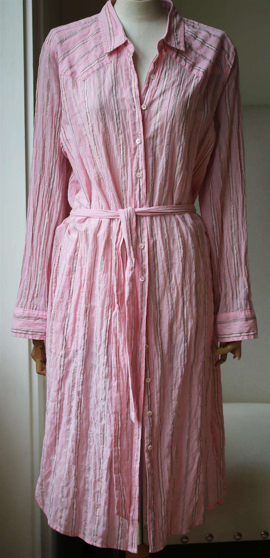 XIRENA COTTON BLEND SHIRT DRESS MEDIUM
