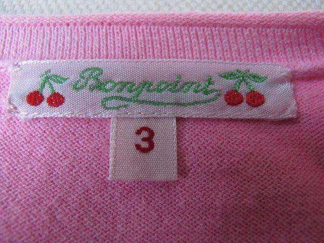 BONPOINT BABY NEON PINK COTTON CHERRIES CARDIGAN 3 YEARS