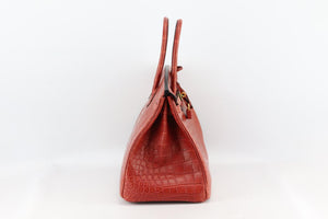 HERMÈS 2013 BIRKIN 35CM MATTE ALLIGATOR MISSISSIPPIENSIS LEATHER BAG