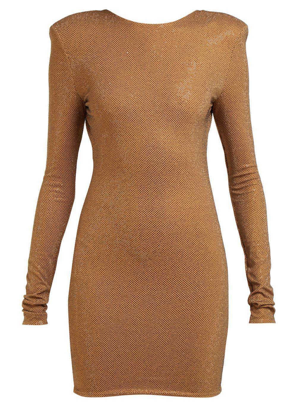 ALEXANDRE VAUTHIER CRYSTAL EMBELLISHED OPEN BACK MINI DRESS FR 42 UK 14