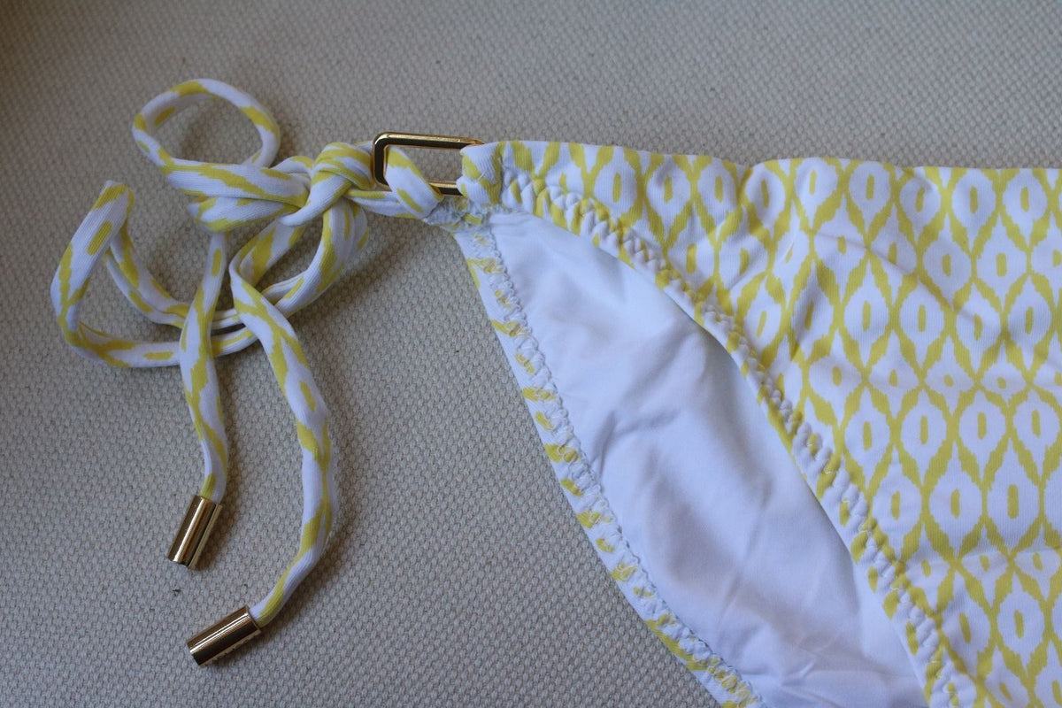 MELISSA ODABASH CANCUN YELLOW PRINT BIKINI UK 10/14