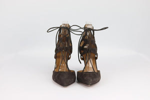 AQUAZZURA CUTOUT SUEDE PUMPS EU 38 UK 5 US 8