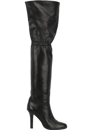 JIMMY CHOO LEATHER OVER THE KNEE BOOTS EU 38 UK 5 US 8