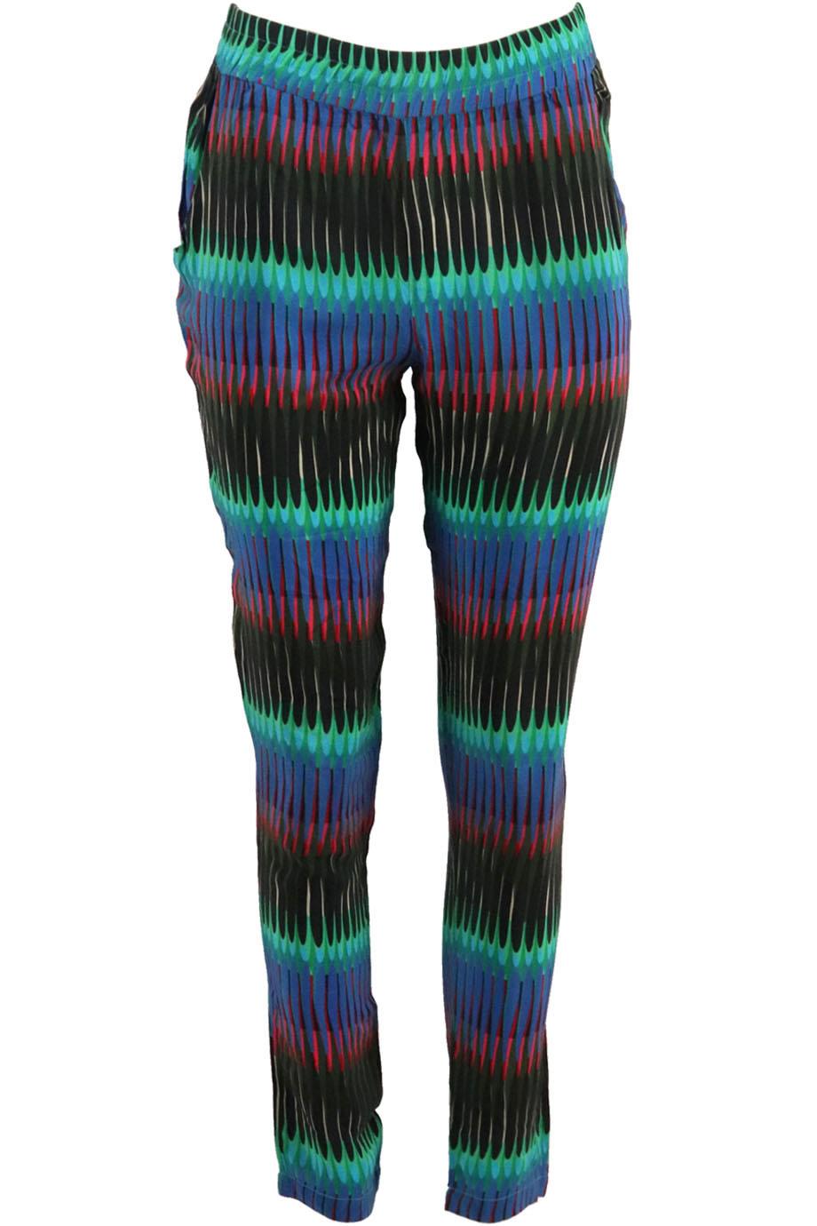 ALEXIS PRINTED WASHED SILK PANTS SIZE XSMALL
