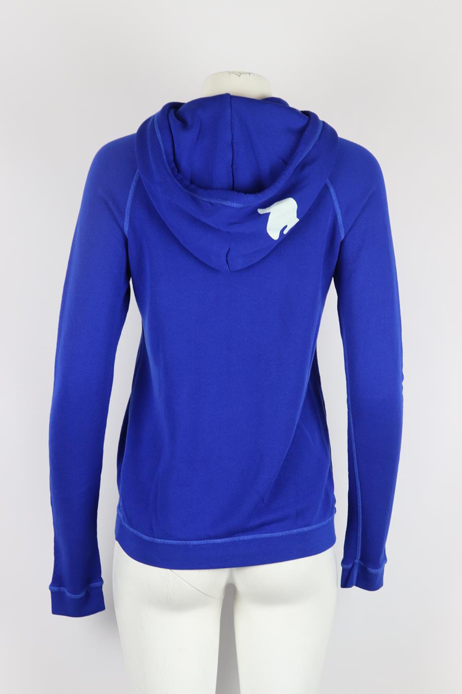 FREE CITY PRINTED COTTON JERSEY HOODIE SMALL
