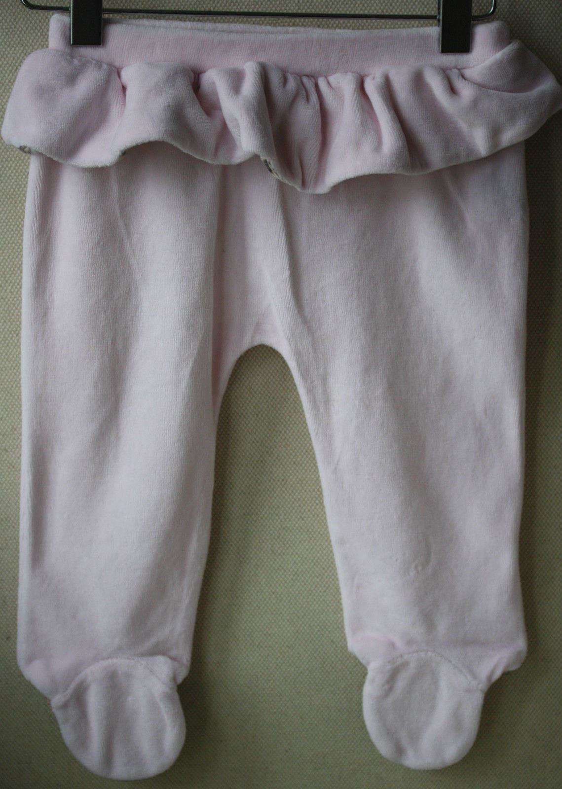 ROBERTO CAVALLI BABY PINK VELOUR TROUSERS 9 MONTHS