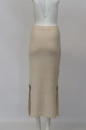 ALLUDE WOOL AND CASHMERE BLEND MIDI SKIRT SMALL