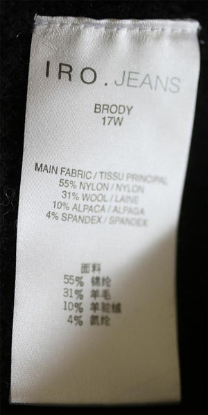 IRO BRODY DISTRESSED WOOL AND ALPACA BLEND SWEATER MEDIUM