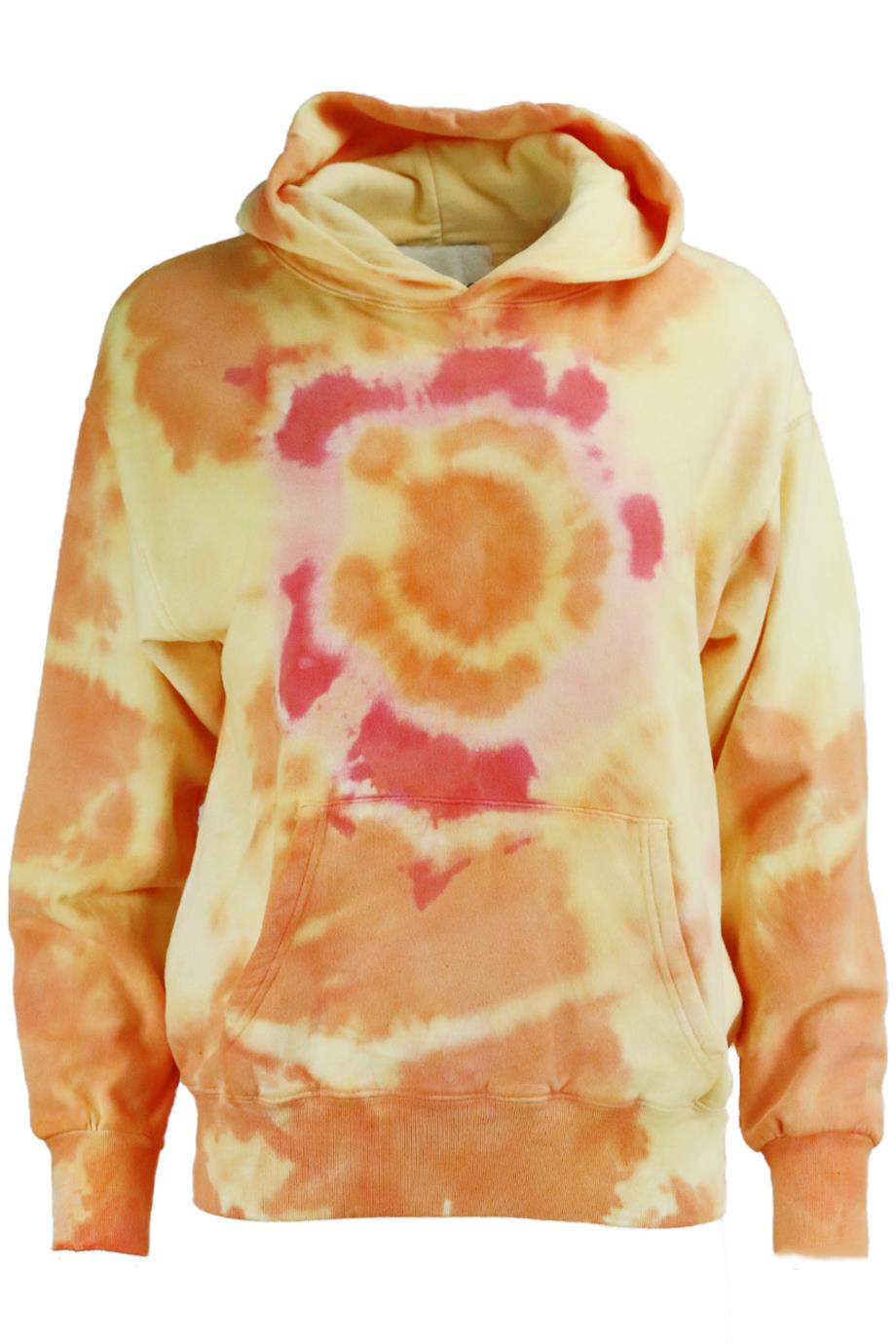DANNIJO TIE DYED COTTON JERSEY HOODIE SMALL
