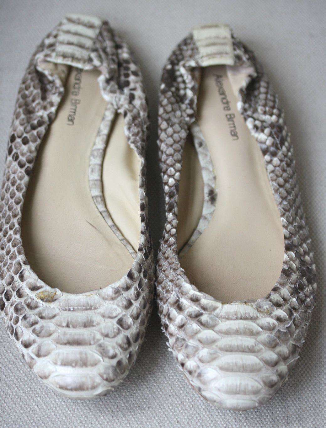 ALEXANDRE BIRMAN PYTHON BALLERINA FLATS US 8 UK 5