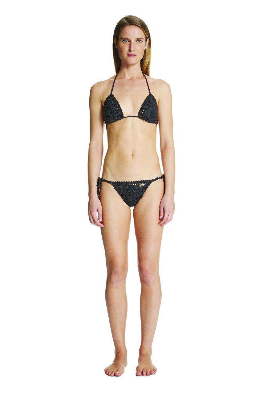 SHE MADE ME CROCHET COTTON TRIANGLE BIKINI S/M M/L