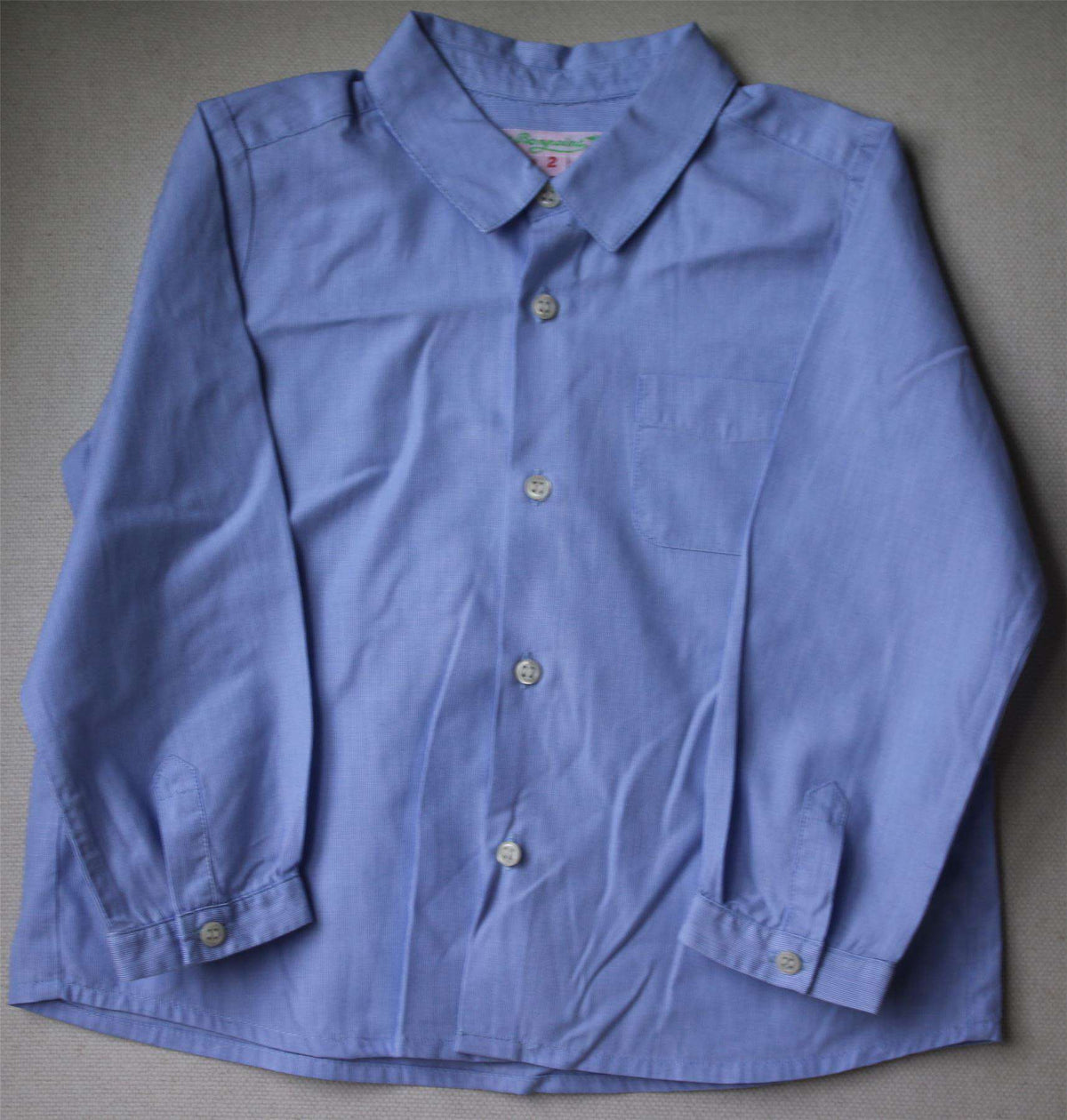 BONPOINT BABY BLUE STRIPE SHIRT 2 YEARS
