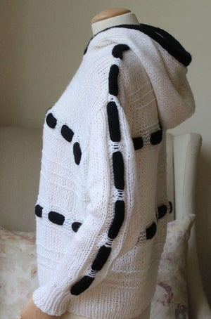 SPENCER VLADIMIR CABLE KNIT CASHMERE BLEND HOODIE XSMALL/SMALL