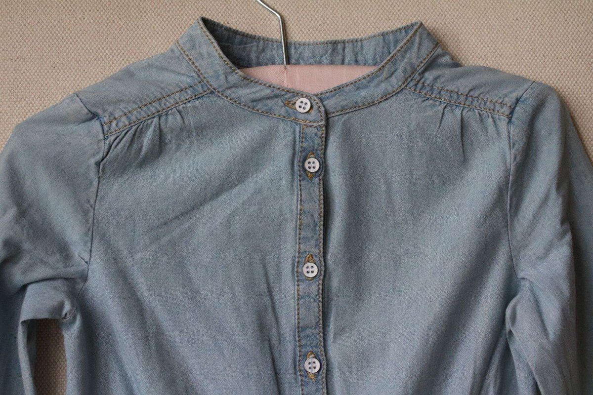 BONPOINT BABY GIRLS CHAMBRAY JUMPSUIT 3 YEARS