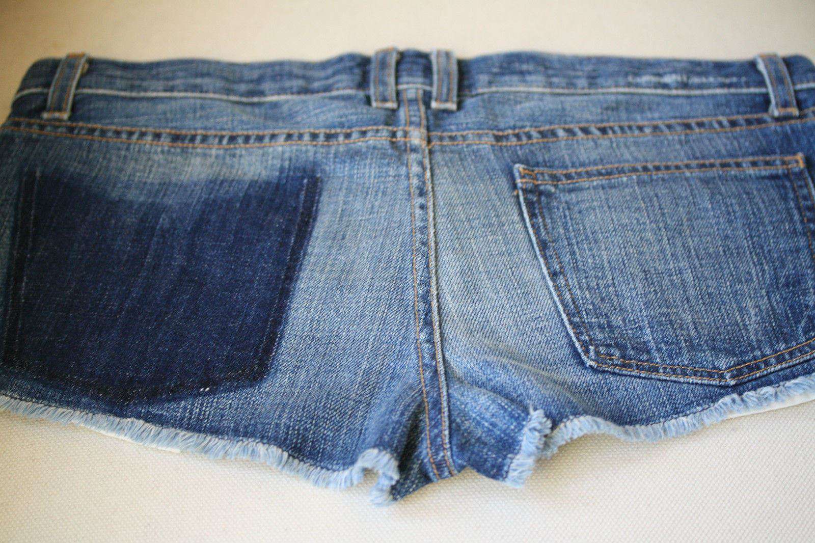 CURRENT ELLIOTT MINI MINI SUN EXPOSED DENIM SHORTS W27 UK 8/10