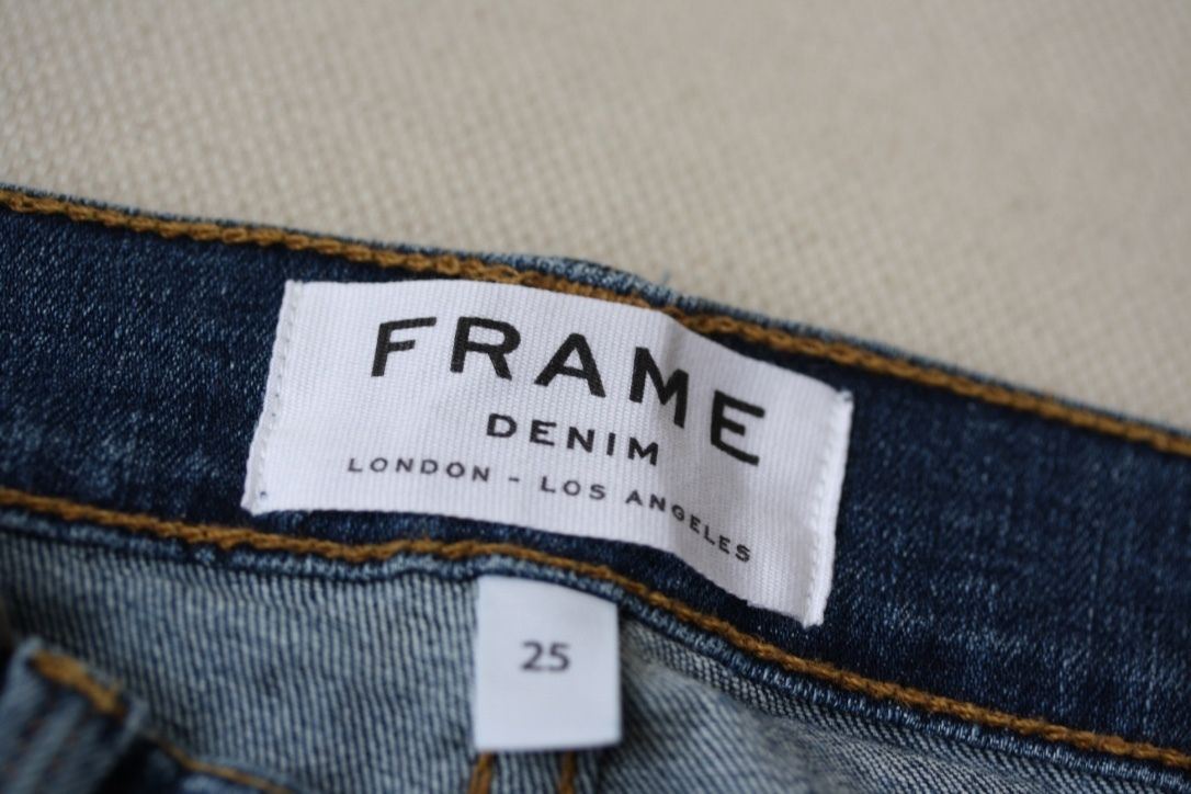 FRAME DENIM LE SKINNY DE JEANNE DISTRESSED JEANS W25 UK 6/8
