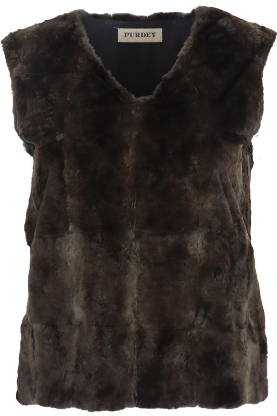 PURDEY MOLE SKIN FUR AND SILK TOP UK 8