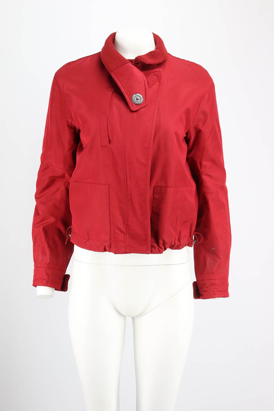 AKRIS REVERSIBLE WOOL AND SILK BLEND JACKET US 4 UK 8