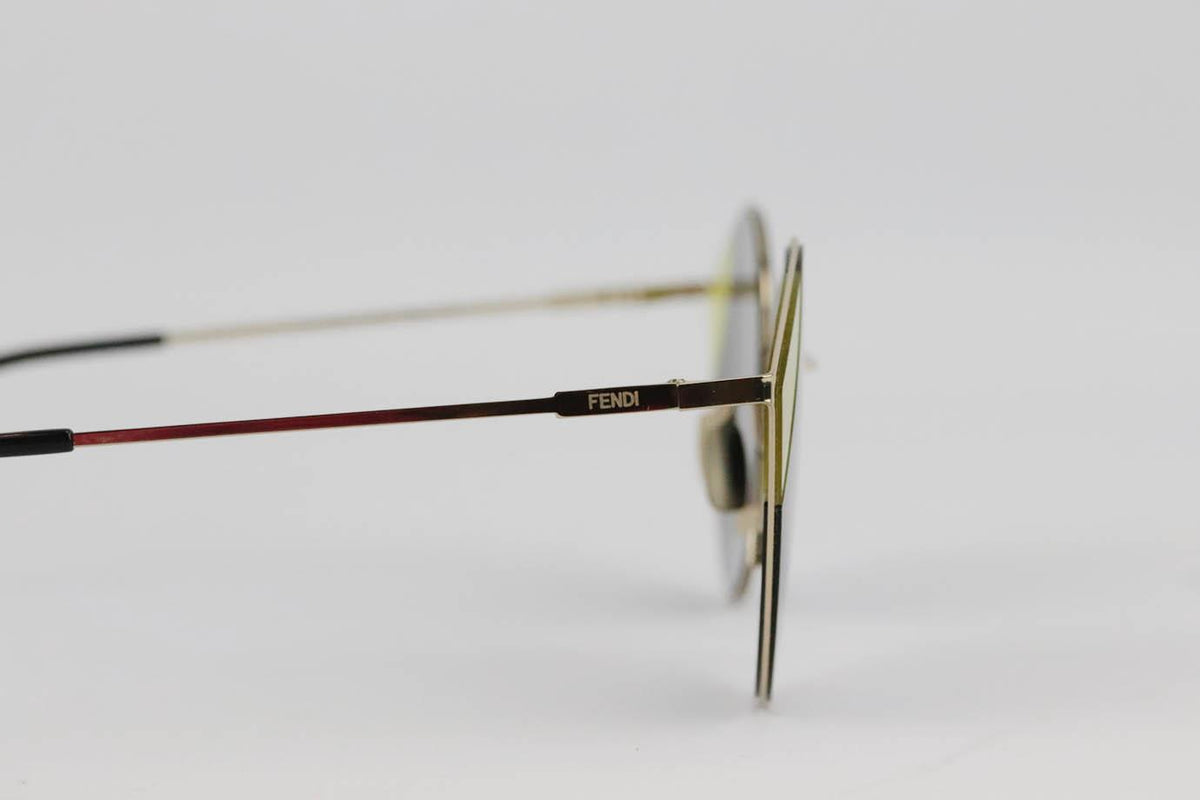 FENDI CAT EYE METAL FRAME SUNGLASSES