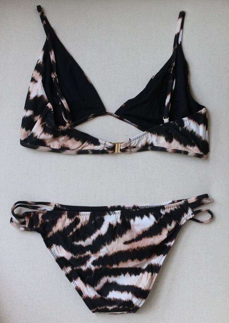 MELISSA ODABASH BALI TIGER-PRINT TRIANGLE BIKINI UK 10/14