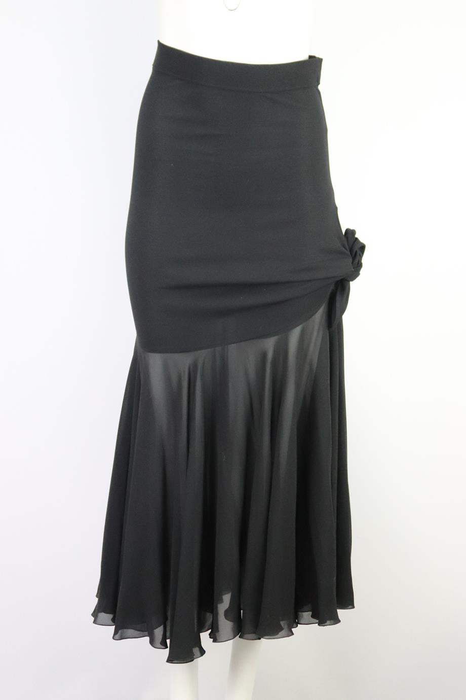 ANGELO TARLAZZI SILK BLEND MIDI SKIRT FR 38 UK 10 | nikkibradford