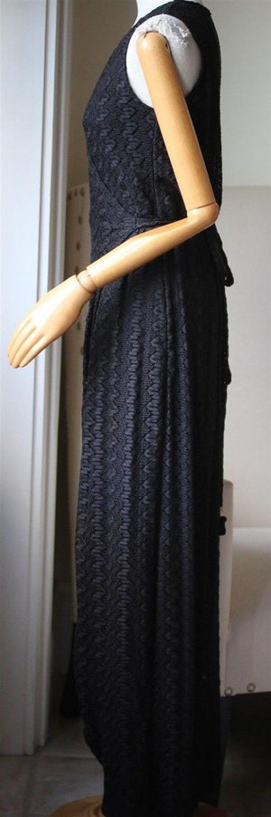 MELISSA ODABASH DEE WRAP EFFECT CROCHETED MAXI DRESS SMALL