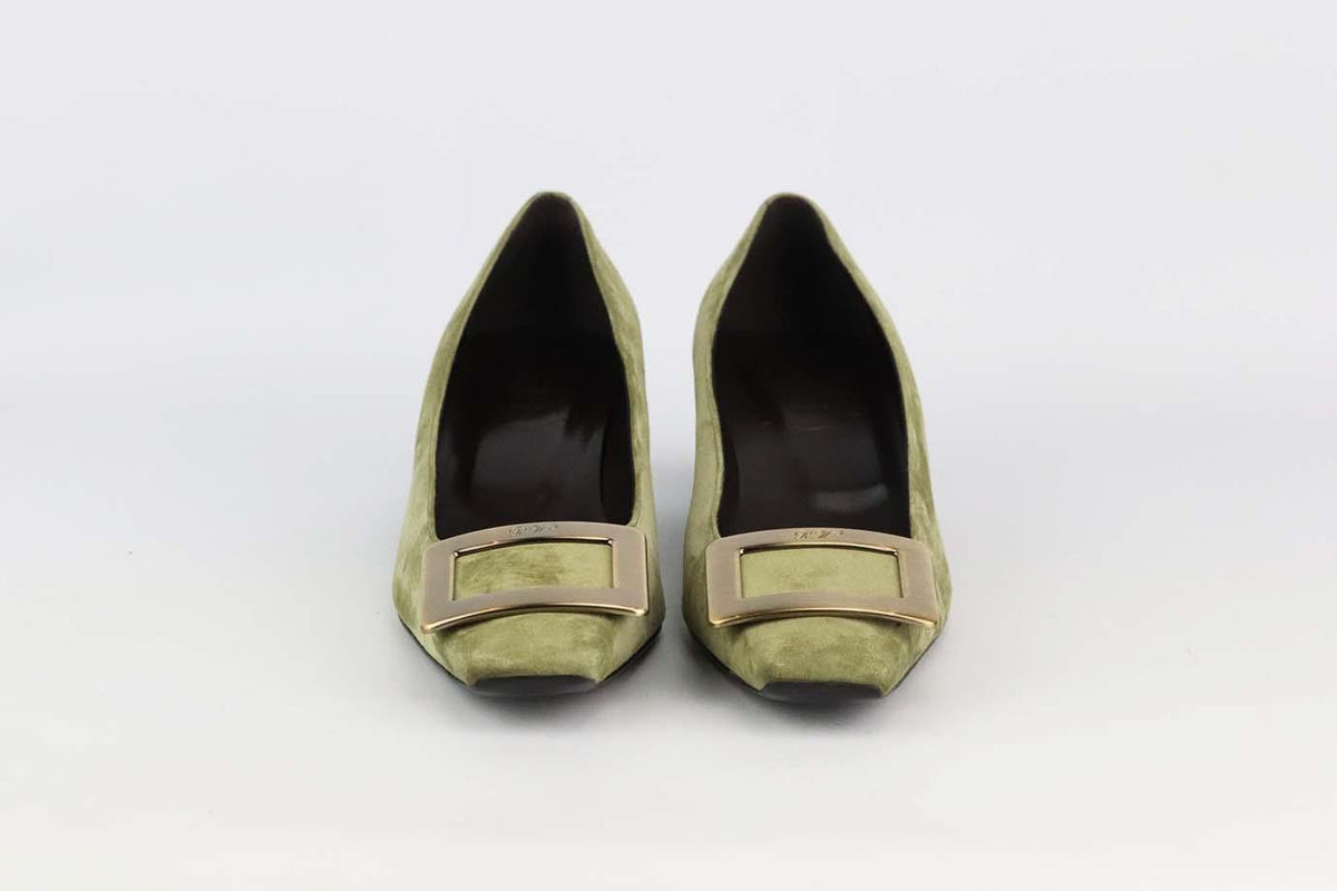 ROGER VIVIER SUEDE PUMPS EU 37.5 UK 4.5 US 7.5