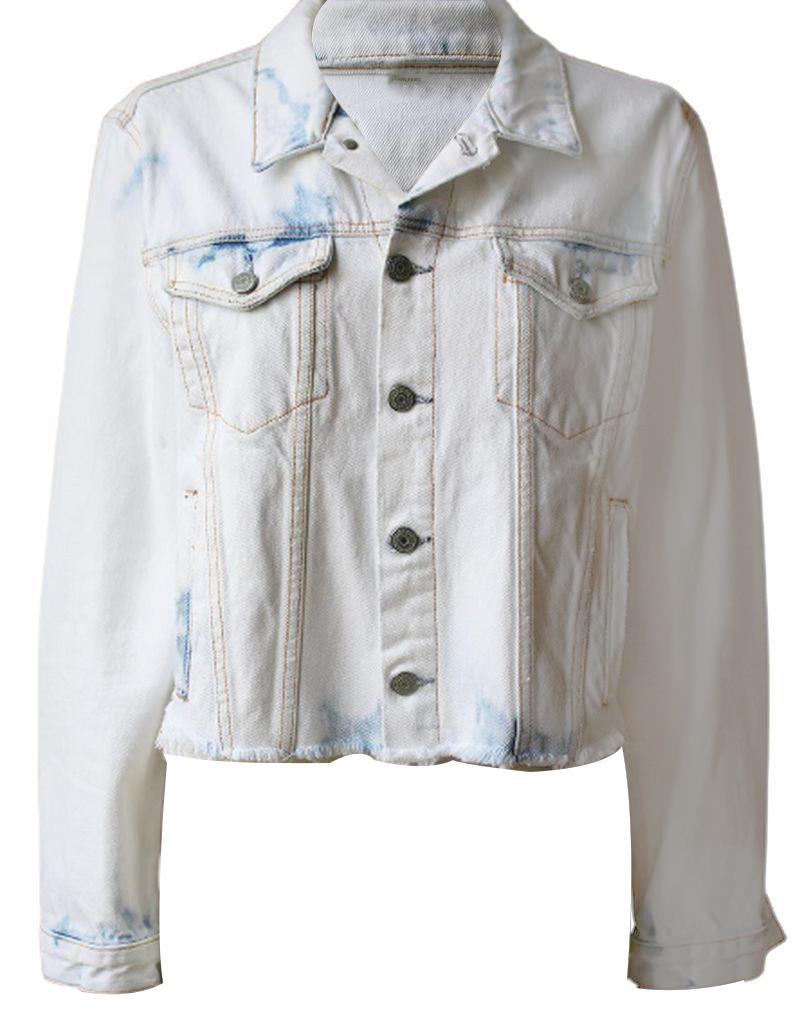 GRLFRND CARA RAW HEM DENIM JACKET MEDIUM