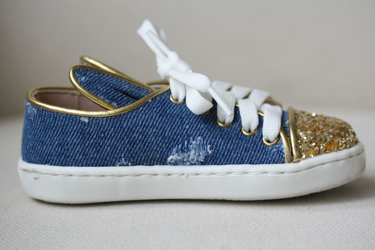 MINNA PARIKKA BABY DENIM BUNNY SNEAKERS SHOES EU 21 UK 4/5
