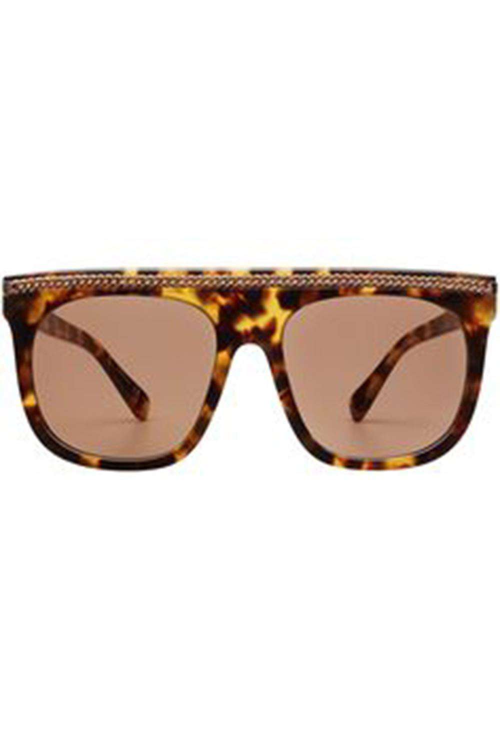 STELLA MCCARTNEY CHAIN-TRIMMED D-FRAME ACETATE SUNGLASSES