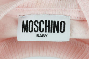 MOSCHINO BABY GIRLS LOGO COTTON TOP 6-9 MONTHS