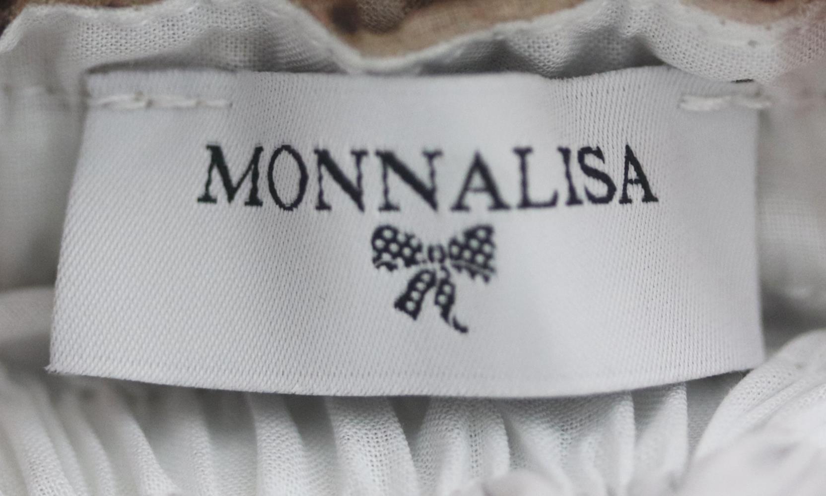 MONNALISA KIDS GIRLS LEOPARD COTTON MAXI DRESS 6 YEARS