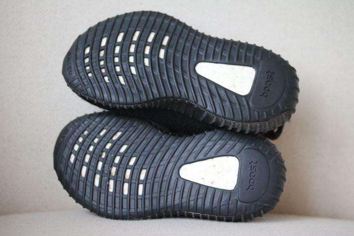 ADIDAS YEEZY KIDS BOOST 350 CORE BLACK RED TRAINERS EU 23.5 UK 6.5