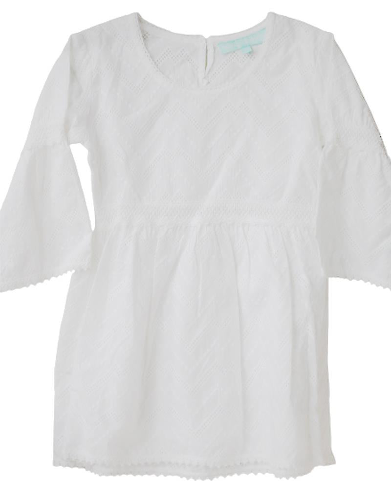 MELISSA ODABASH BABY GIRLS WHITE ZIG ZAG CROCHET DRESS 2 YEARS
