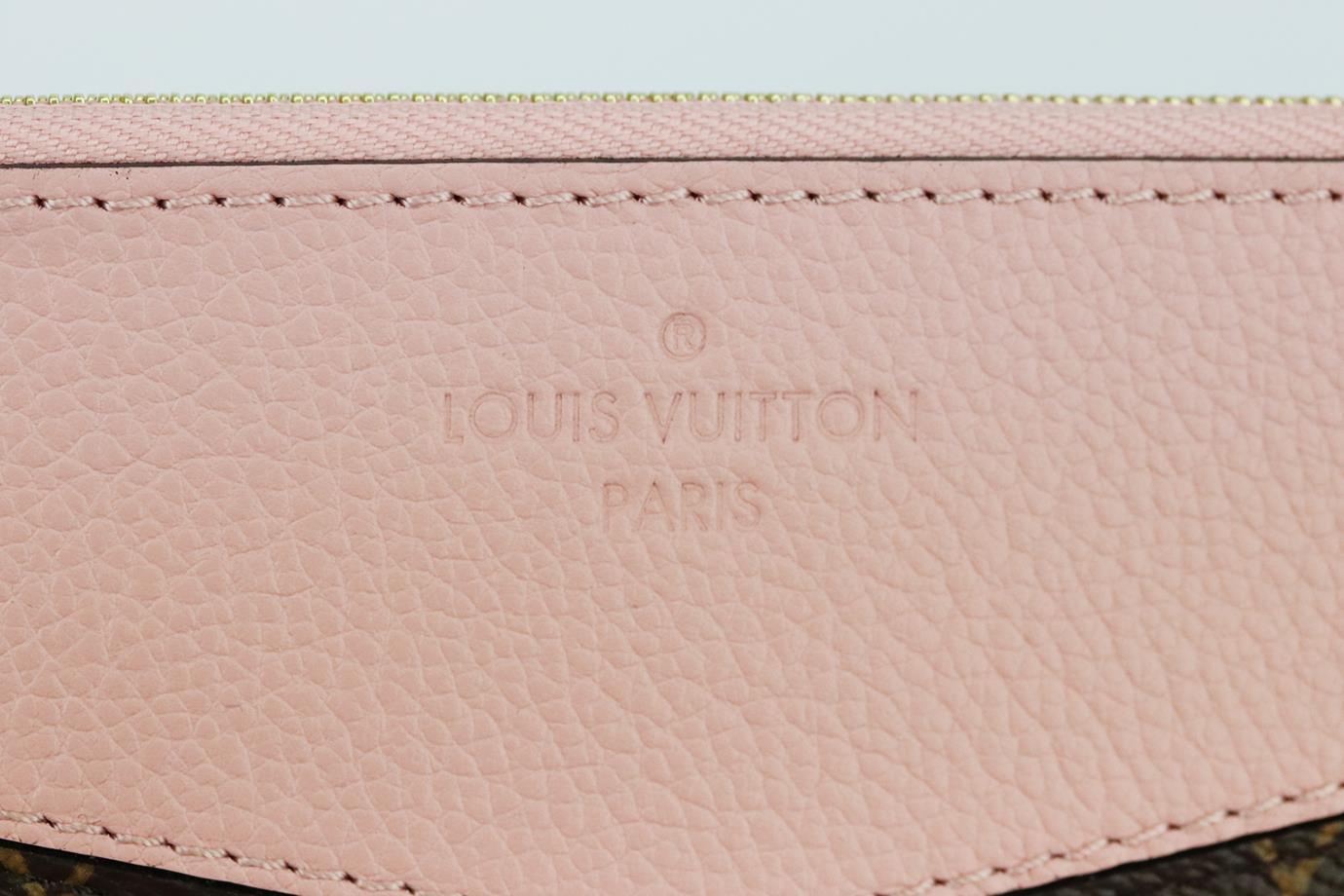 LOUIS VUITTON DAILY POUCH MONOGRAMMED COATED CANVAS AND LEATHER CLUTCH