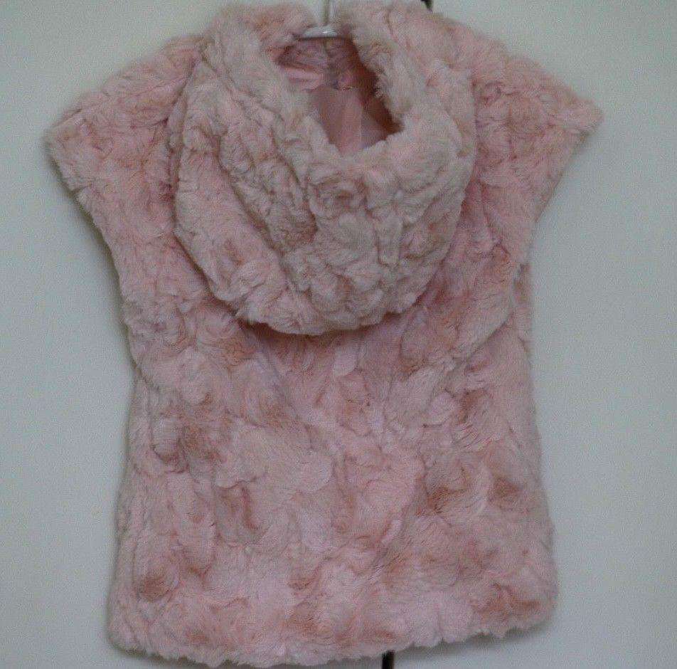 MAYORAL GIRLS PINK SYNTHETIC FUR HOODED GILET 3 YEARS
