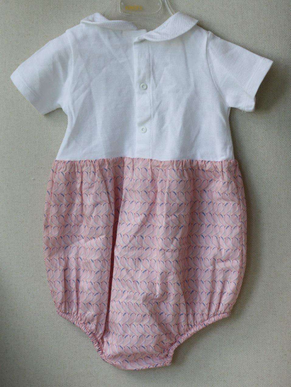 FENDI BABY PINK BIRD BUBBLE SHORTIE 18 MONTHS