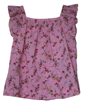 BONPOINT GIRLS PINK FLORAL ELISE TOP 4 YEARS