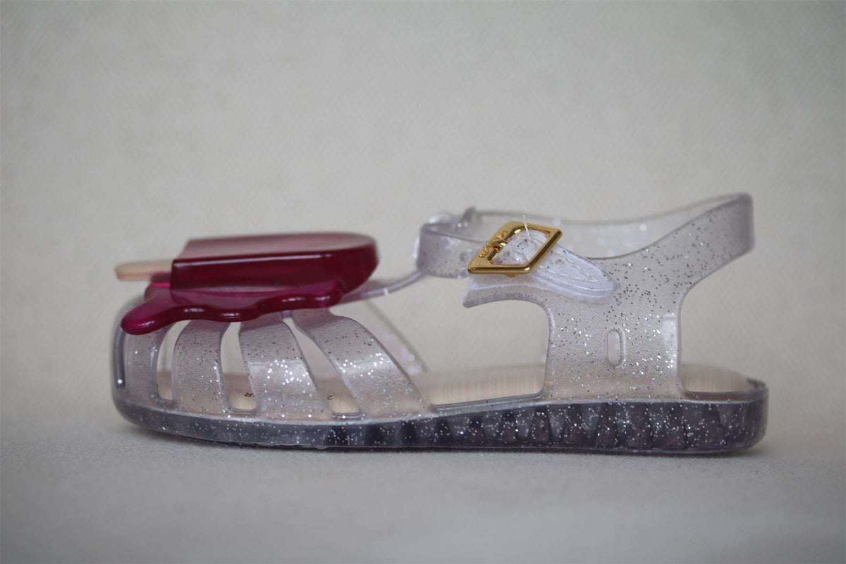 MINI MELISSA GIRLS PALE LILAC ARANHA LOLLYPOP JELLY SHOES EU 24 UK 7