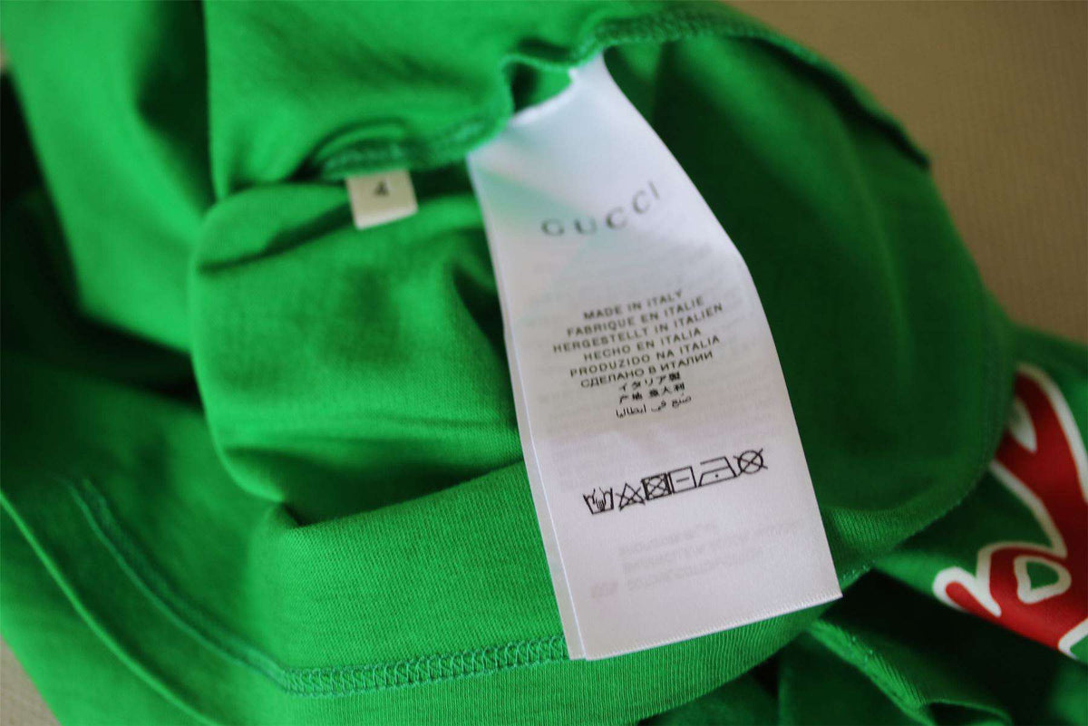 GUCCI KIDS GREEN BLIND FOR LOVE SHIRT 4 YEARS
