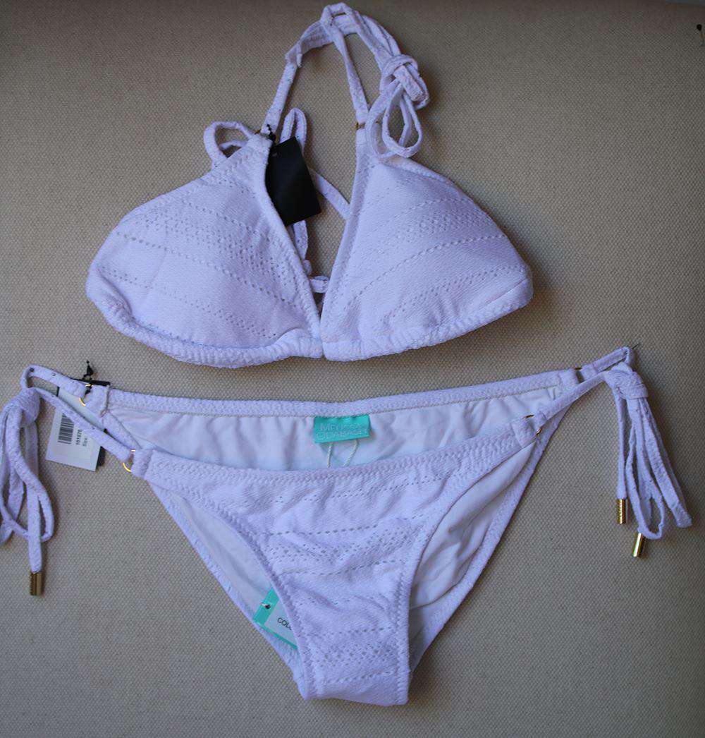 MELISSA ODABASH MOROCCO TEXTURED TRIANGLE BIKINI UK 10
