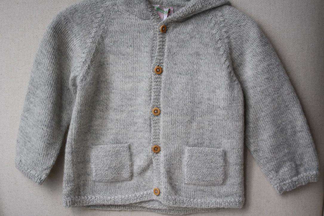 BONPOINT BABY ALPACA HOODED KNITTED JACKET 2 YEARS