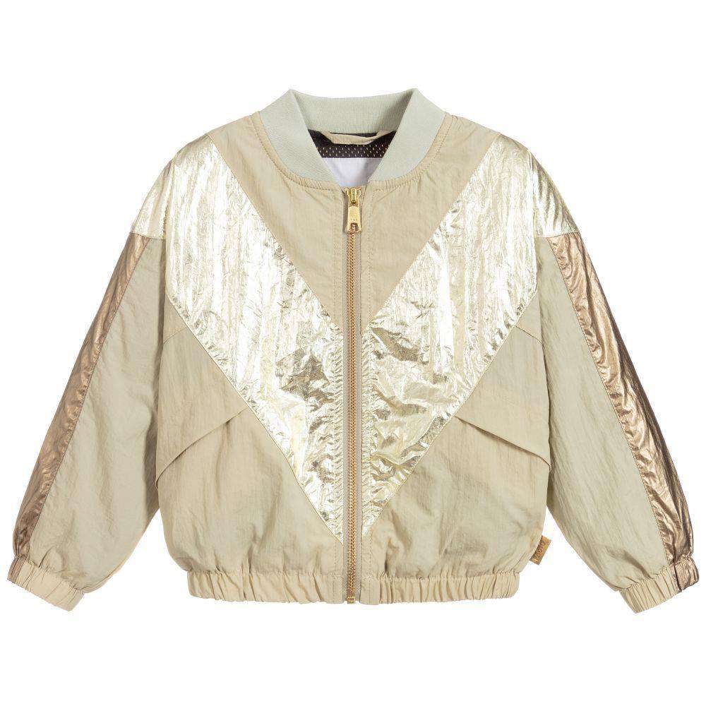 MOLO KIDS GIRLS METALLIC BOMBER JACKET 7 YEARS