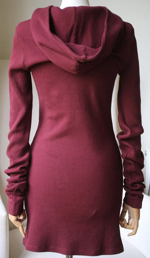 COTTON CITIZEN MONACO THERMAL HOODIE DRESS SMALL