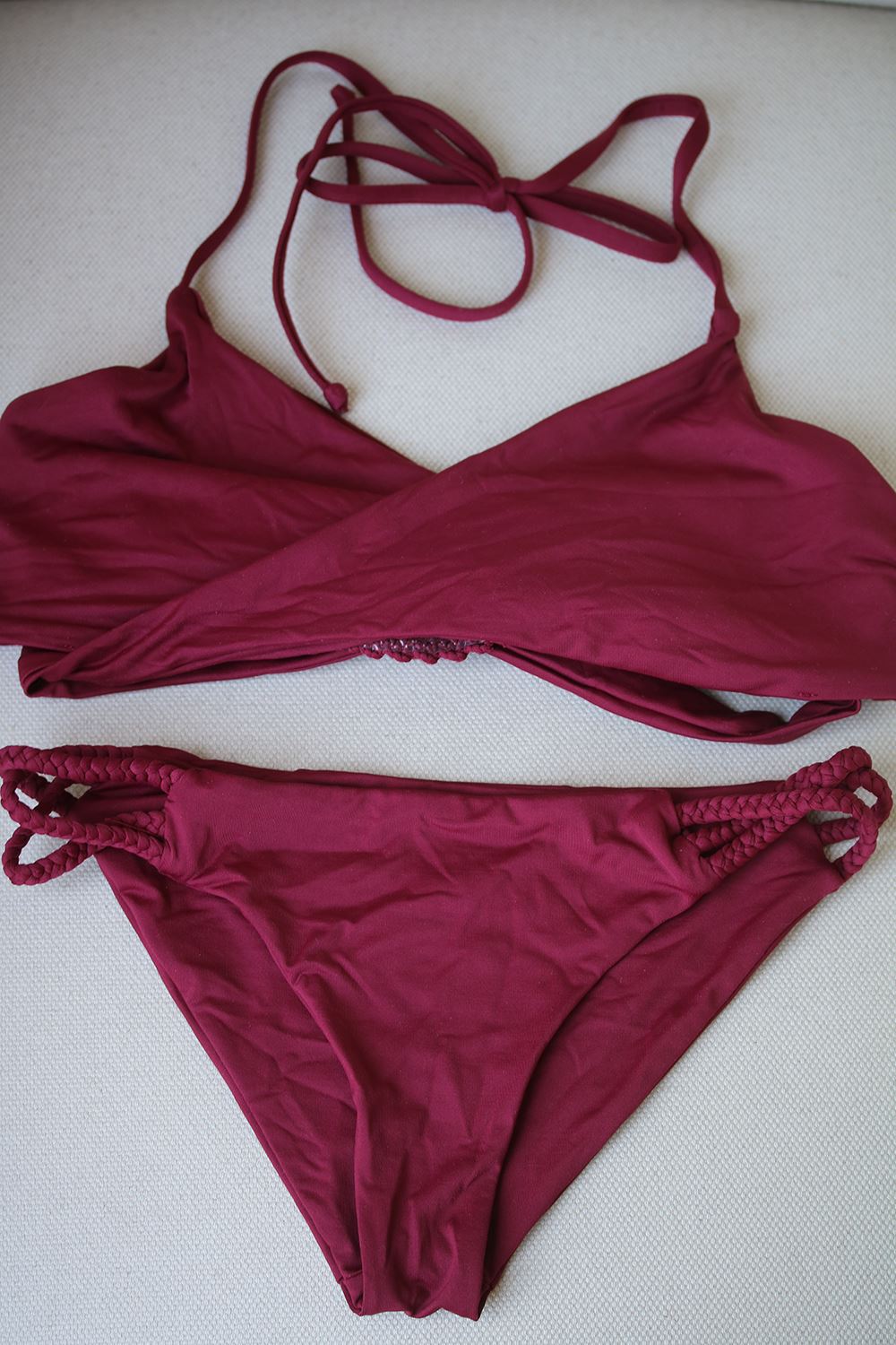 FRANKIES BIKINIS MAROON MALIA BIKINI SMALL/MEDIUM
