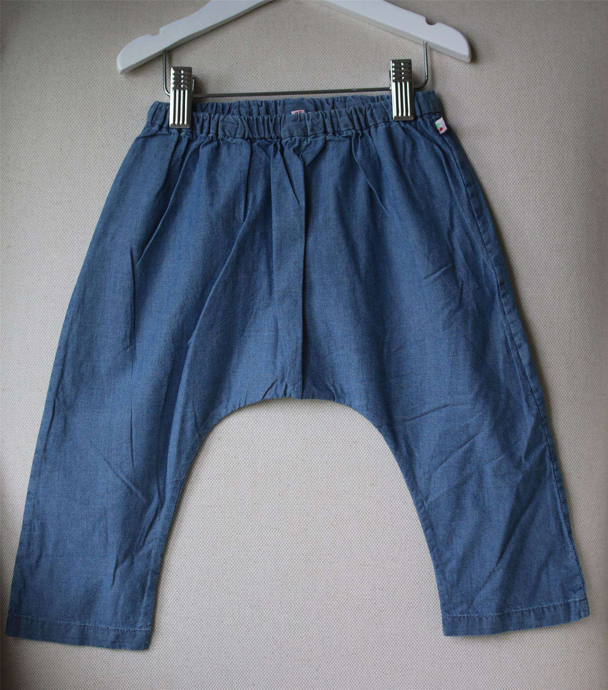 BONPOINT BABY DARK BLUE DENIM GARDEN TROUSERS 2 YEARS