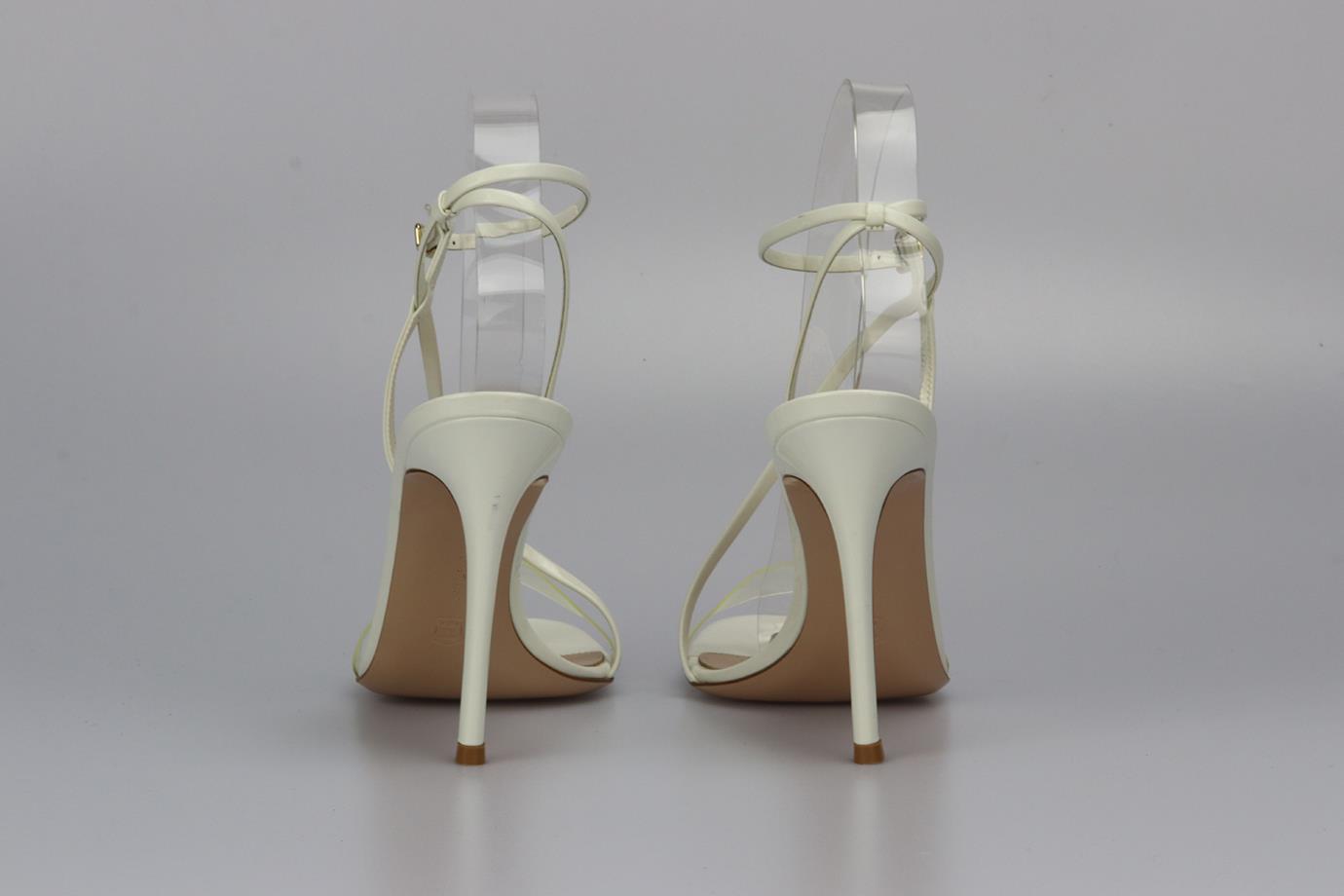 GIANVITO ROSSI PVC AND PATENT LEATHER SANDALS EU 38 UK 5 US 8