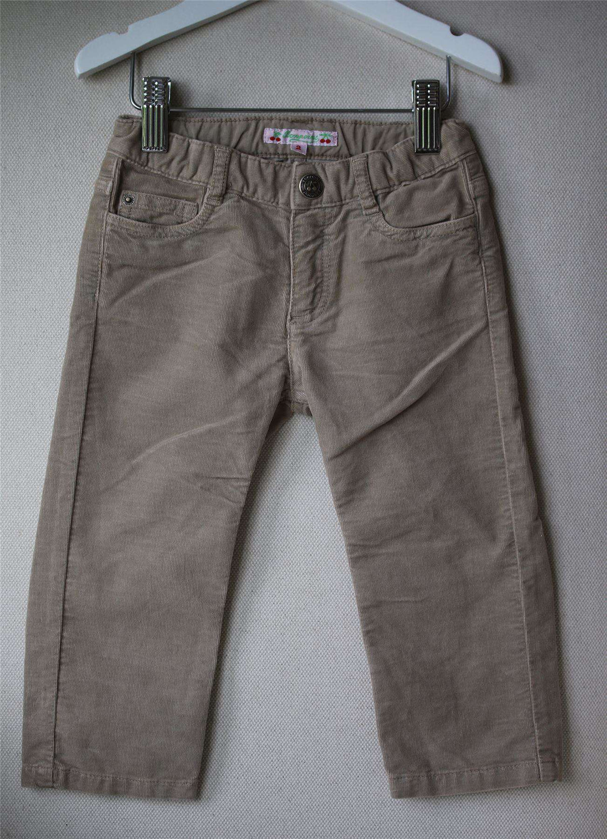 BONPOINT BABY LIGHT BROWN CORDUROY JEANS 2 YEARS