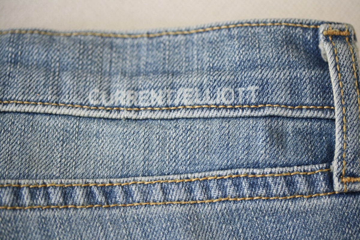 CURRENT ELLIOTT THE SILVERLAKE ZIP BLUE JEANS W27 UK 8/10