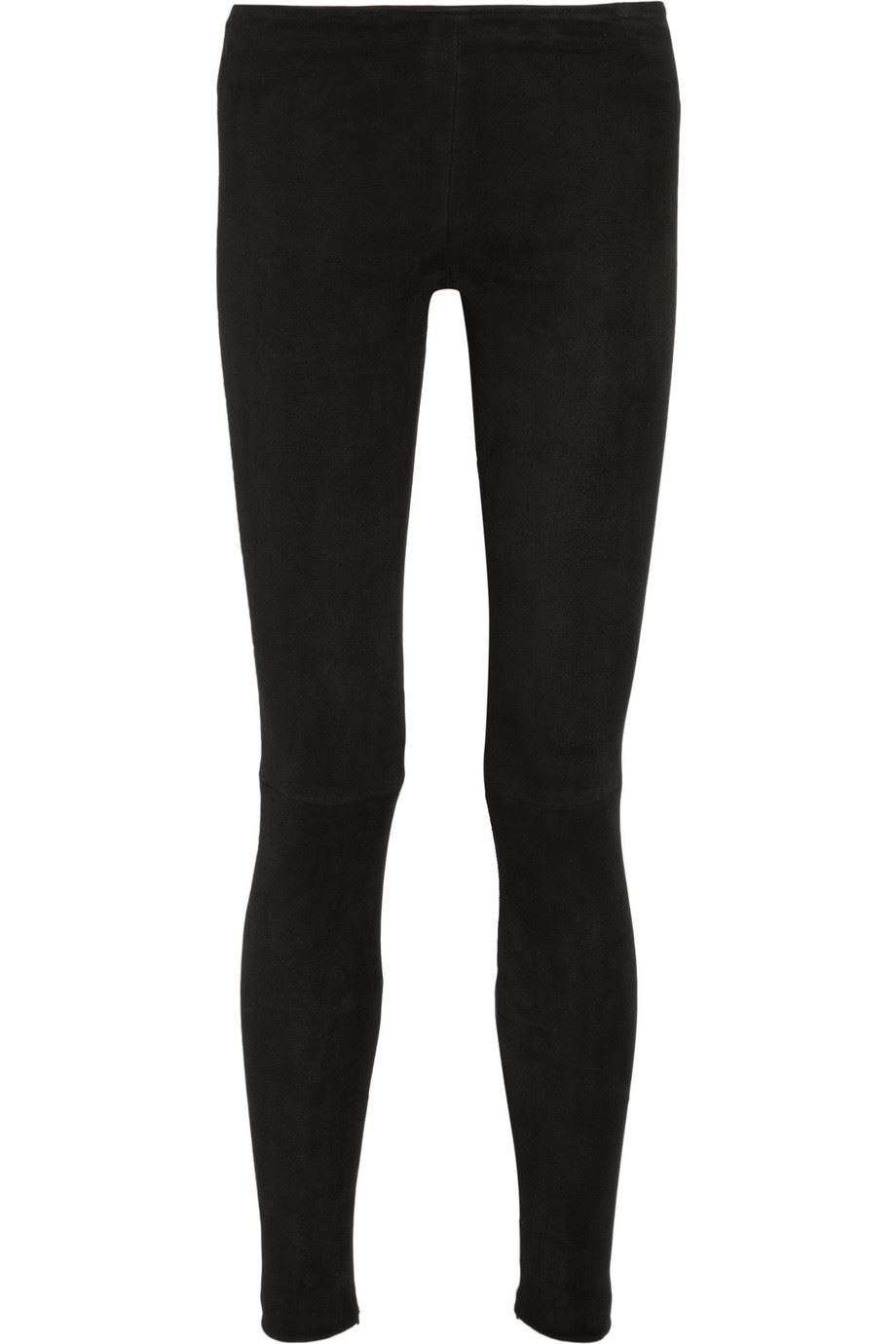 THE ROW SPETTO LEATHER AND SUEDE LEGGINGS US 4 UK 8